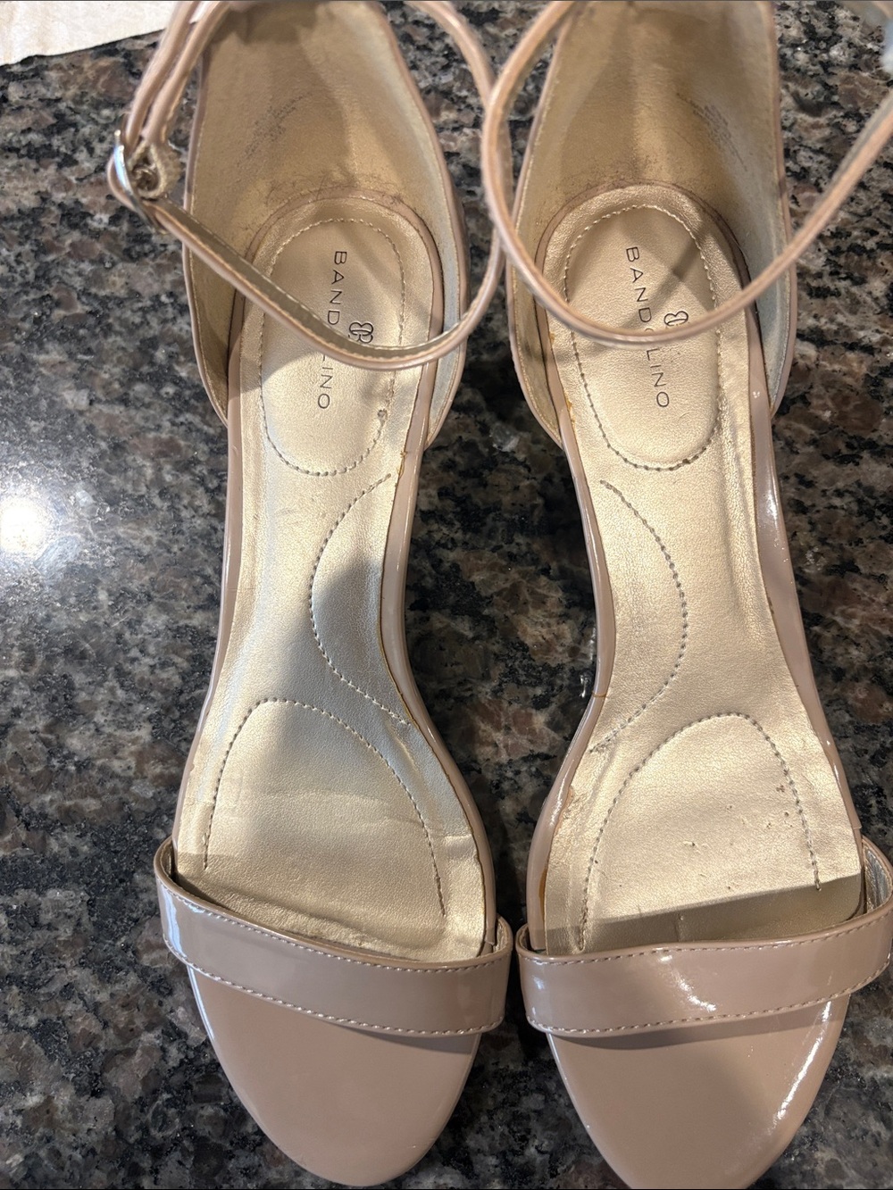 Bandolino Nude Patent Ankle-Strap Block Heels - Picture 6 of 6